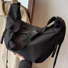 Fashion Street Style Shoulder Bag, Simple Handbag, Large Capacity Fashion Travel Crossbody Bag, Elegant Canvas Bags