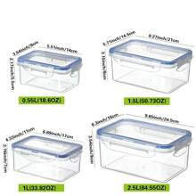 3/4/8/12pcs Food Storage Containers With Lids, Meal Prep, Kitchen Storage Containers, Lunch Bento Box, Leakproof, Airtight Plastic Lunch Boxes, Suitable For Microwave, Oven, Fridge And Dishwasher