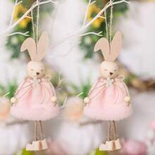 1 件/4 件可爱卡通复活节兔子挂饰，复活节兔子装饰，适合家居、派对、风景、商场，粉色、蓝色、黄色、白色