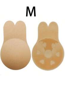2 stuks herbruikbare siliconen borstlifttape voor vrouwen, strapless, rugloze, onzichtbare bh, bunny tepelbedekkende bh-pads, voor vrouwen