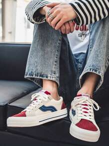Men's Fashionable Casual Comfortable Breathable Low-Top Sneakers Athletic Sport Shoes For School, Autumn