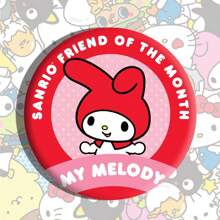 Sanrio 1 pièce Insigne à bulles des personnages Sanrio, broche dessin animé en alliage d'étain de 5,8 cm, accessoire