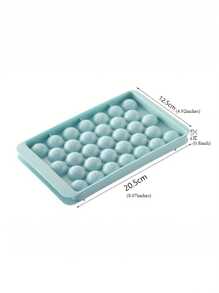 1/2/4pcs 33-Cavity Ice Cube Tray, Round Diamond Shaped Mold, Plastic Refrigerator Storage Box, Kitchen Tool Accessory Mold