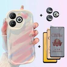 四合一屏幕保护膜、防窥膜、软膜、陶瓷膜、镜头保护膜，适用于 Redmi 13C、Infinix Smart 8、Smart 7、A70