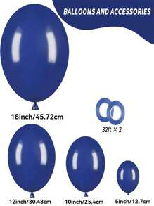 5/10/12/18 Inch Navy Blue Oval Latex Balloon - Perfect Wedding, Graduation, Anniversary, Cowboy Themed Party Decoration - Deep Blue Balloon Wreath - Birthday Photo Props, Room Decoration, Interior Decoration, And Celebration Site Arrangements.,