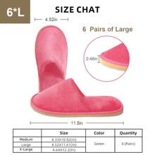 6 Pairs Disposable Slippers | Guest Slippers | Washable & Reusable | Non Slip Closed Toe Crystal Velvet Slipper For Guest | Warm Soft Breathable | Suit For Bathroom,House, Hotel, Party, SPA, Wedding | Gift For Friends And Family