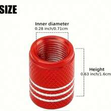 6 件装三槽轮胎气门帽，激光雕刻美国国旗，金属垫圈轮胎气门杆盖，防腐蚀、防漏，适用于汽车、卡车、摩托车、自行车，带有英国国旗 - 彩色 - 查看 3