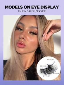 GROINNEYA 10 Pairs Manga Lashes Super Long Faux Mink Eyelashes Dramatic False Eyelashes Full False Eyelashes Makeup Tools (K1) - Black - View 3
