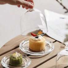 Elegant Glass Dessert Plate, Small Delicate Serving Tray For Cakes, Candies And Creative Tableware