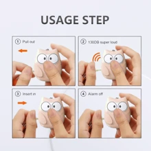 Mini alarme personnelle aigle, alarme sonore et lumineuse avec éclairage d'urgence, design compact et mignon, alarme haute puissance de 130 dB, convient pour les femmes seules, les personnes âgées vivant seules, le jogging, la randonnée