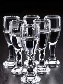 6pcs Geometric Pattern Shot Glasses, Hand Wash Only, Reusable, Insulated, Lead-Free Glass, Leak-Proof, Round Shape, Suitable For Home Use - Perfect For Christmas, Halloween, Easter, Thanksgiving, Halloween Gifts