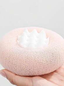 1 pieza Esponja exfoliante para baño con ventosa, Suave esponja de baño sin desprendimiento, Cepillo colgante para exfoliación en la ducha