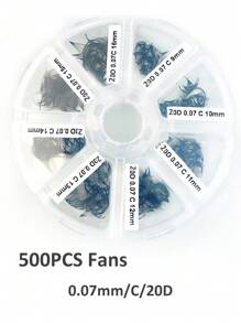 360-560pcs 20D 30D 40D Pre-Made Fluffy Eyelash Extensions Mixed Tray, D Curl 0.07mm 8-15mm Mixed Length Pre-Made Eyelash Clusters, Handmade Loose Eyelash Clusters With Thin Base (20D 30D 40D -0.07mm D, 8-15mm) - D - View 8