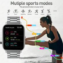 LIGE Sunkta 新款时尚男士智能手表 1.85 英寸屏幕 天气预报 通话记录 无线通话 语音助手 运动记录 消息推送 音乐控制 DIY 表盘 久坐提醒手表 200mAh - 黑色 - 查看 6