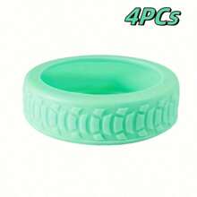 4pcs Silicone Luggage Wheel Covers, Protective Suitcase Wheel Shield, Shock Absorbing Quiet Wheel Accessories Universal