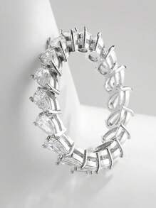 1pc Vintage Water Drop Zirconia Decoration Ring, Suitable For Men's Daily Wear - Ring - View 6