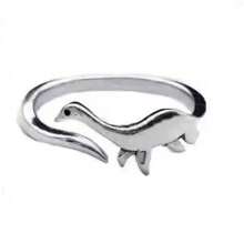 Personalisierter dicker Ring, Dinosaurier-Ring, modernes zierliches Jahrestags-Geschenk