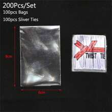 50/100 piezas Bolsas de celofán transparentes y de colores, bolsas de plástico OPP transparentes para empaquetar caramelos, chupetes, galletas, regalos, favores de fiesta, suministros de hornear