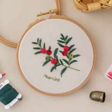 1 Set Hand-Embroidery DIY Craft Kit, Beginner Embroidery Materials Package For Making Small Embroidered Items As Gift For Mother, Friend, Embroidery Decoration For Clothing, Bags, Hats