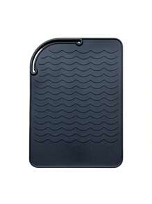 Almohadilla de silicona portátil resistente al calor, almohadilla aislante para plancha y rizador, almohadilla antideslizante y resistente al calor, herramienta de peinado para viajar, estuche de viaje para herramientas para el cabello: almohadilla resistente al calor, almohadilla para plancha y funda para rizador