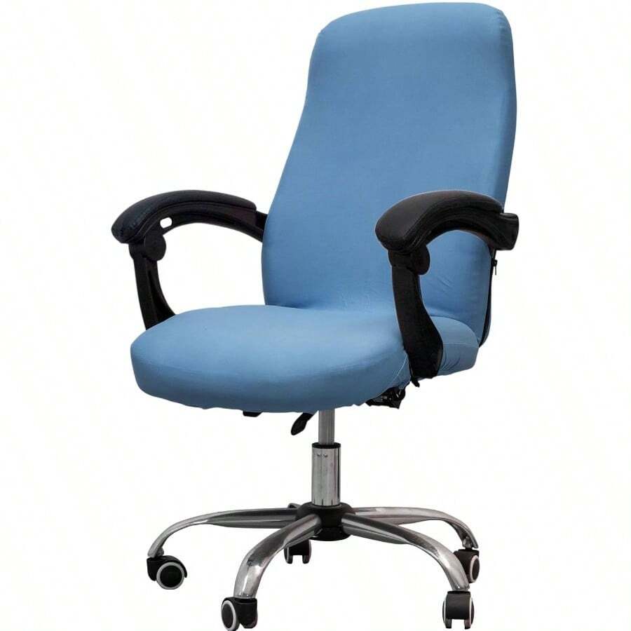 Melaluxe - Funda universal para silla de oficina, funda elástica para silla de computadora, fundas para silla de computadora (talla L), color negro