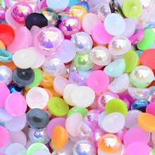 500 克 6 毫米/8 毫米 AB 颜色混合尺寸和颜色半圆形凸圆形宝石 DIY 珠宝配件材料 - 彩色 - 查看 29