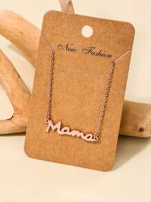 1pc Minimalist Metal Letter "Mama" Necklace, Mother's Day Gift For Mom