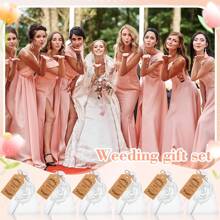 18pcs/Set Bridal Shower Favors Rose Design Mirrors, 6Pcs Plastic Compact Mirrors 6Pcs Thank You Cards With 6Pcs Organza Bags, Wedding Party Gifts Bridesmaid Gifts For Guests Bridal Party Supplies Birthday Graduation Birthday Decorations Party Decorations Bachelorette - Gold - View 6