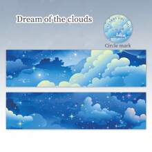 1 Roll Starry Sky Washi Tape, Dreamland Series Decoration Sticker For Scrapbooking/Notebook/Planner/Journal/Cup/Calendar, Creative DIY Collage & Decor Material Back To School - Multicolor - View 12