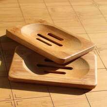 1pc Patterned Wooden Soap Dish. Bathroom Soap Storage Rack, Minimalist Wood Bamboo Soap Holder For Home. Suitable For Valentine's Day, Wedding, Birthday Gifts