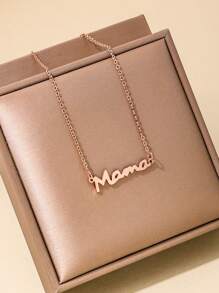 1pc Minimalist Metal Letter "Mama" Necklace, Mother's Day Gift For Mom