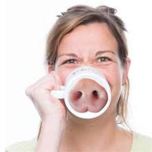 Creative Gag Funny Pig Nose Dog Nose Ceramic Mug, Water Cup, Coffee Cup Back To School