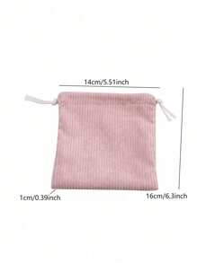 1 件迷你抽绳收纳袋、时尚灯芯绒化妆包、化妆品收纳袋、小零钱包、珠宝收纳袋、派对礼品用品、礼品包装用品、旅行用品 - 彩色 - 查看 5