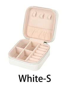 1pc Portable Travel Jewelry Storage Box, Waterproof PU Jewelry Organizer Box, Large Capacity Jewelry Display Case For Earrings, Necklaces, Rings, Watches, Bracelets, Lipsticks, Suitable For Travel, Holiday, Beach, Gift For Couple, Wife, Girlfriend, Mother, Birthday, Valentine's Day, Christmas For Women Storage Organizer Travel Essentials Back To School Dormitory Storage