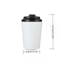 1pc Simple Portable Fashionable 350ML Stainless Steel Vacuum Insulated Coffee Cup Back To School - Multicolor - View 2