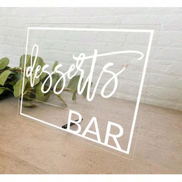 1 Stück Dessert-Bar Tischschild || Acryl Hochzeitsschild Canapés Kuchentisch Schild Süßigkeiten-Bar Bridal-Shower Junggesellinnenabschied Klar,Hochzeitsschild,Hochzeitsartikel,Hochzeitsfestartikel,Hochzeitszubehör,Hochzeitsdekoration Sommer Geburtstags Geschenke Strand Einschulung Schulsachen Raumdekoration