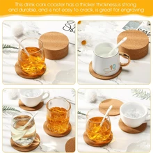 10 件软木杯垫，适用于钻石画和 DIY 工艺品 - 多用途空白木垫，用于画架和绘画背衬