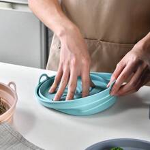 1pc Air Fryer Silicone Baking Mat, Non-Stick Reusable Round Baking Tray For Home, Easy To Clean