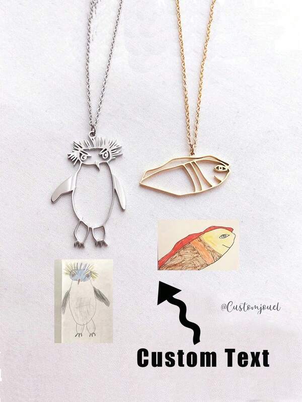 Hand-Drawn Necklace Kids Artwork Pendant Art Jewelry Gift For Mother Actual Drawing Disc Pendant Graffiti Artwork Necklace,Gold,Silver,Stylish,Colorful,Vintage,Simple,Unisex,Casual,Cuties,Custom,Personalized,Unique,Ideal Gifts For Him,Ideal Gifts For Her,Her,Boyfriend,Girlfriend,Dad,Mom,Family,Friends,For Anniversaries,For Birthdays,For Graduation,For Prom,For Party