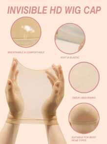 2pcs Invisible Hair Net Cap, Natural Breathable Wig Hair Net Cap Suitable For Shows, Role-Playing, Daily Wig Wearing Back To School