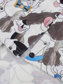 Women's Spring & Summer Cartoon Dogs V-Neck Scrub Short Sleeve Nurse Uniform Tops With Pockets For Women - Multicolor - View 4