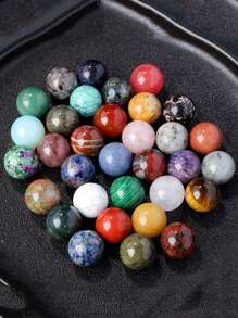 24Pcs Gemstone Sphere Balls 20mm Polished Sphere Ball Cute Mini Pocket Sphere Gemstones Stones For Home Decoration / Healing - Nhiều màu - Xem 2