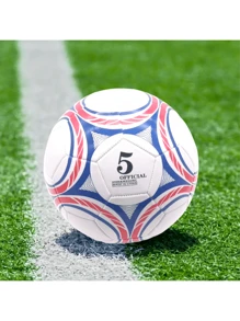 1pc Soccer Ball Size 5 Outdoor And Indoor School Sports Activity Anti-Explosion Classic Design Suitable For Training Practice - Multicolor - View 3