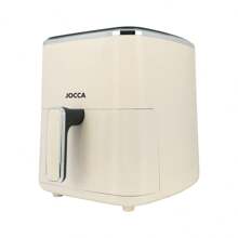 Jocca Air Fryer 5L - Cozinha saudável e sem óleo com display LED, 7 programas automáticos, início retardado e função de desligamento automático - Aço inoxidável, 1400 W, temperatura ajustável de 80 a 200 ° C, exclusivo online