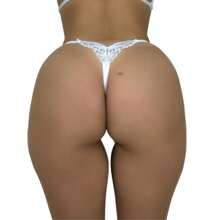 Butterfly Thong With Adjustable Straps Thong Night Line Sensual Lingerie - trắng - Xem 3