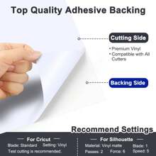 Vinyle permanent, rouleau de vinyle adhésif pour toutes les machines de découpe, vinyle permanent pour l'extérieur pour les autocollants de décoration, les décalcomanies de voiture, le scrapbooking, les enseignes, brillant et imperméable