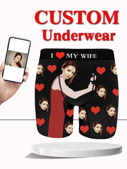 1pc Piece Custom Face Boxers For Men, Personalized Photo Underwear, Custom Face Boxer Briefs, Personalized Boxers For Husband, Custom Face Underwear, Custom Funny Faces Boxers Briefs, Anniversary Gift, Valentine Gift, Birthday Gift, Wedding Gift, Best Friend Gift, Gift For Boyfriend, Gift For Husband, Gift For Him,Dawg,Colorful,Cute,Adorable,Contracted,Funny,Custom,Unique,Customized,Personalized,Ideal Gifts For Him,Ideal Gifts For Her,Boyfriend,Girlfriend,Family,Friends,Her,Men Shorts