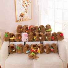 25cm/9.8inch Cute Capybara Plush Toys Soft Capybara Stuffed Animals Turtle Capybara Plushies Dolls Kids Toys Perfect Gifts For Easter Birthday Holiday Decor Home