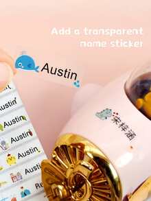 180pcs/120pcs/60pcs/30pcs Customized Stationery Stickers, Customized Transparent Waterproof Name Labels, Water Bottle Stickers, Pencil Stickers, Cute Adhesive, Colorful Customized Name Stickers, Suitable For School Supplies, Personalized Stickers For Water Bottles, Lunch Boxes And Personal Items, Great For Daycare, Camping And Sports Activities