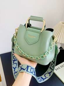 女士时尚手提包、单肩包、斜挎包，适合日常使用 - 綠色 - 查看 3
